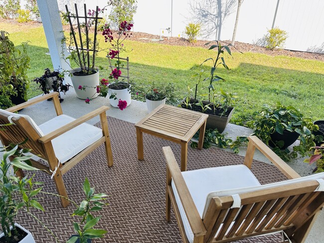 Patio with Furniture - 2984 Mearshire Dr Townhome