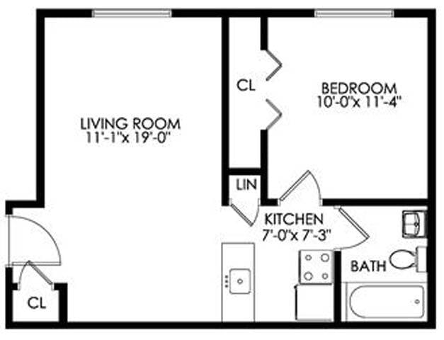 Colonial Club Apartments – 1 Bedroom 1 Bathroom
