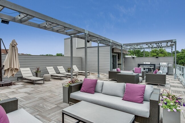 Rooftop deck with grills - 2255 Wisconsin Apartments