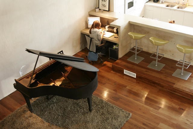 Looking down onto living area - 818 1/2 California Ave Looking down onto living area - 818 1/2 California Ave