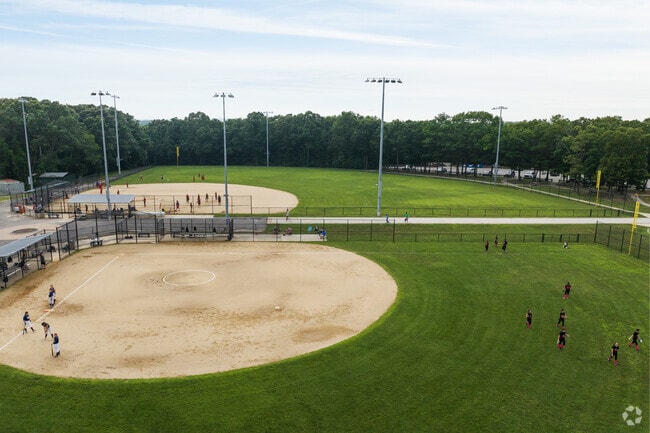 Percy B Raynor Memorial Park has many athletic fields including baseball diamonds in Centereach.