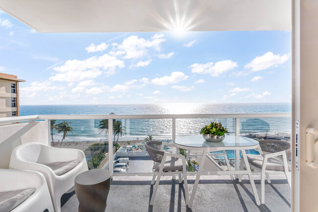 Direct Oceanfront Balcony w/ Glass Railing - 3140 S Ocean Dr