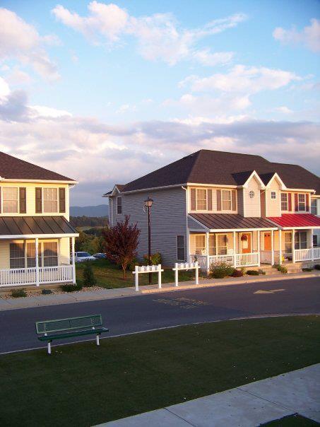 Exterior View- it's the blue end unit. There are now large, mature throughout - 1419 Founders Way