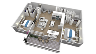 2 bdrm 2 bthrm 1050 sq ft
