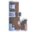 1 Bedroom Floor Plan A5 672 4F