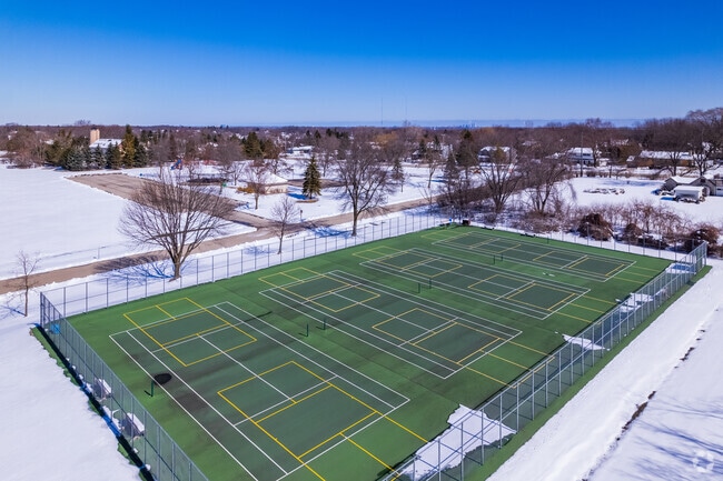 Tennis and Pickleball courts have been cleared of snow and are ready to be used in New Berlin.