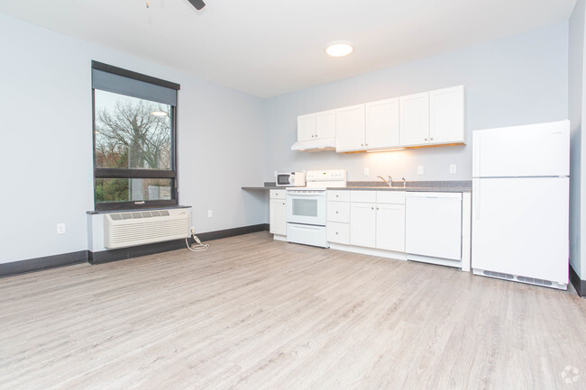 Studio, 1BA - 376 SF - Living Area & Kitchen - Arlington Lofts