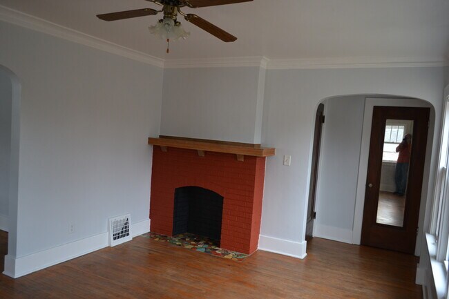 faux fireplace - 912 E Corrington Ave
