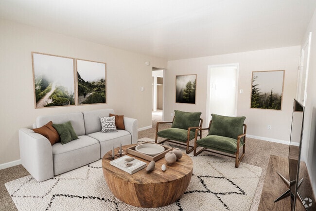 2 BR, 2 BA - Living Room - Kipling Village Apartments