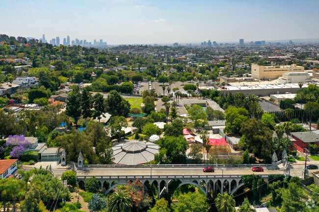 A view of Shakespeare Bridge, Los Feliz.