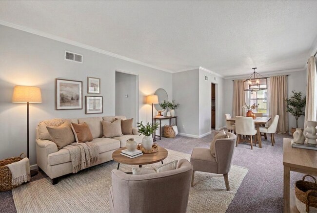 Sala de estar decorada virtualmente - 7032 Dearborn St