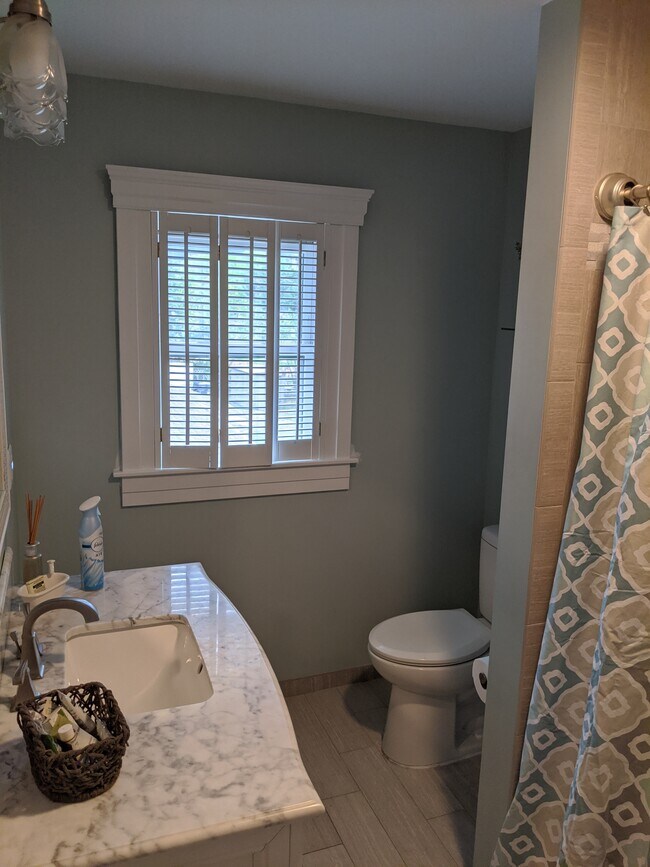 Bathroom: Marble top vanity - 122 Oakwood Ave