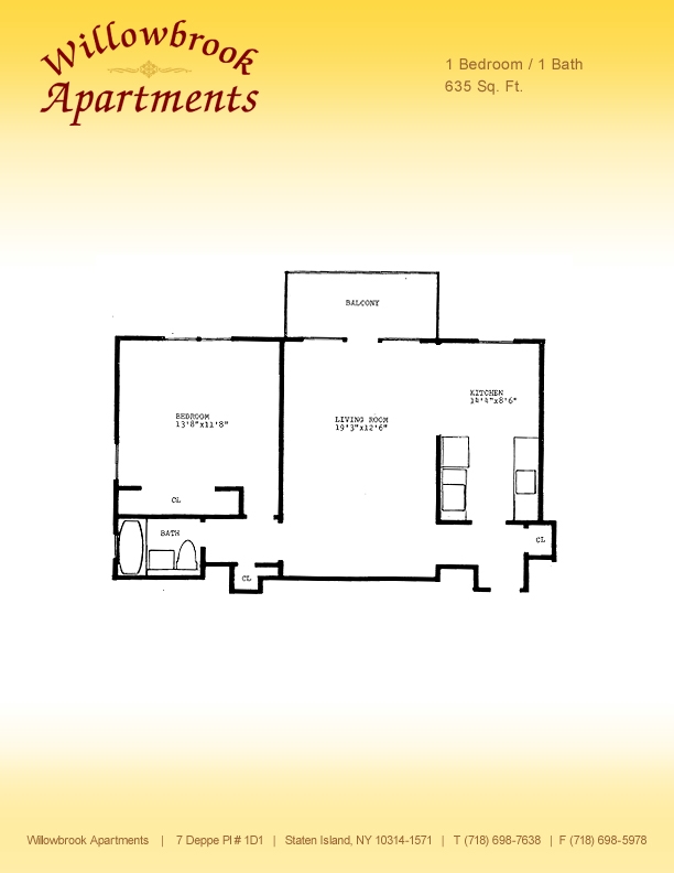 1HAB/1BA - Willowbrook Apartments