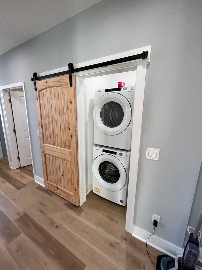 Washer and dryer with barn door - 135 Fain St