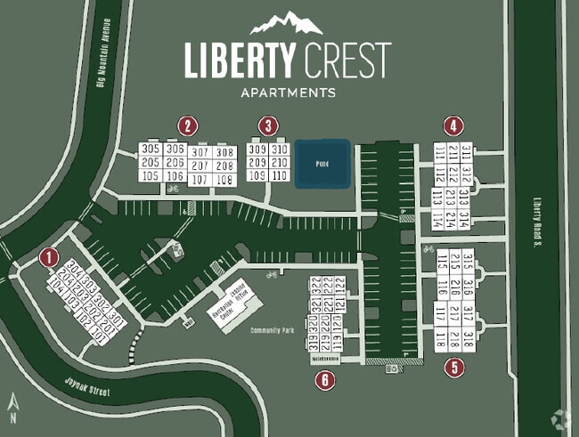 Property Map - LIBERTY CREST APARTMENTS