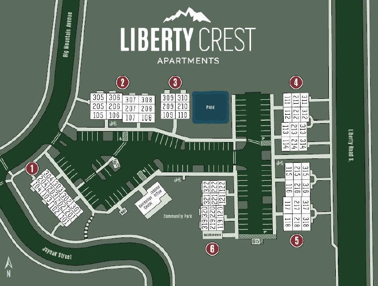 Property Map - LIBERTY CREST APARTMENTS
