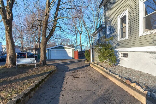 driveway and 2 car garage - 76 Holman St