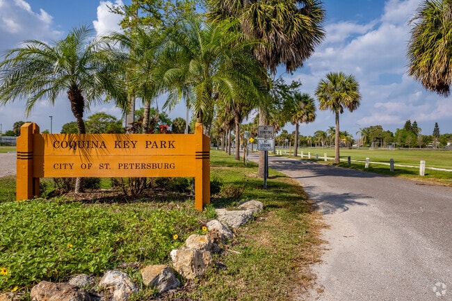 Patrons will see the park signage when first entering Coquina Key Park in the Coquina Key area.