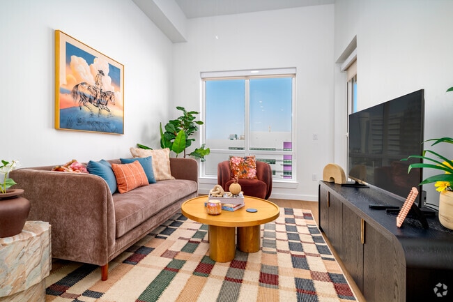 1BR, 1BA - 555SF - Living Room - The Continental Residences