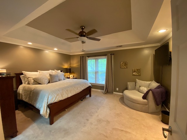 Master BR upstairs with adjoining full BA - 103 Stokeswood Plz
