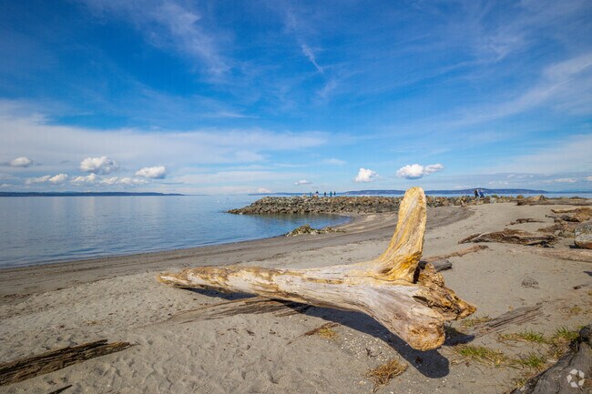 Brackett's Landing Beach's calm waters meet the shorelines in Edmonds.