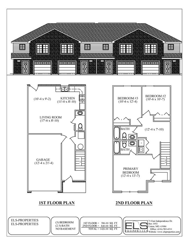 Plano de planta - Ellisville Enclave
