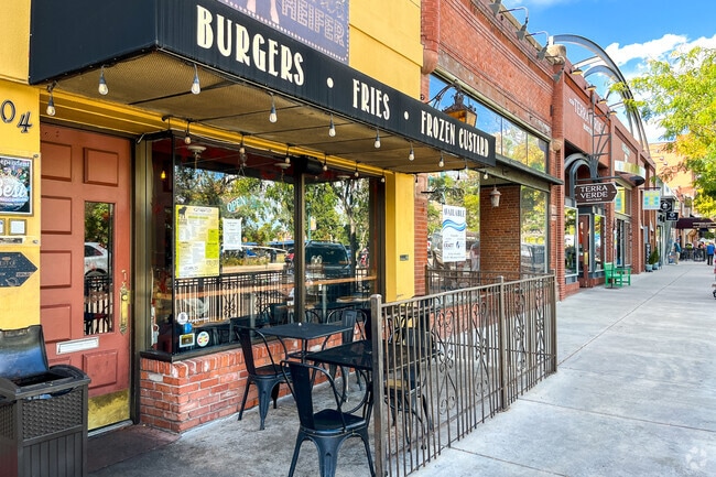Try one the famous burgers from Skirted Heifer, it's in Downtown Colorado Springs neighborhood.