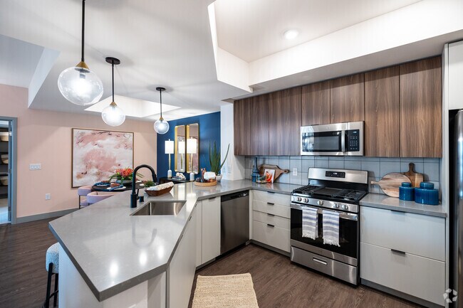 2BR, 2BA - 1196SF - Cocina - Elysian at Post
