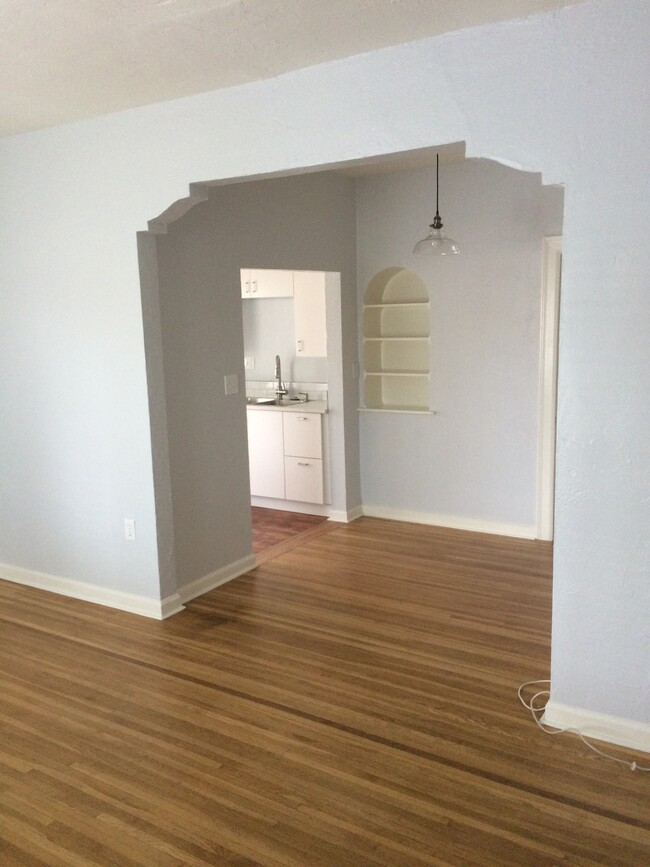 View from front door into living room, dining room kitchen - 1819 North Laurel Avenue