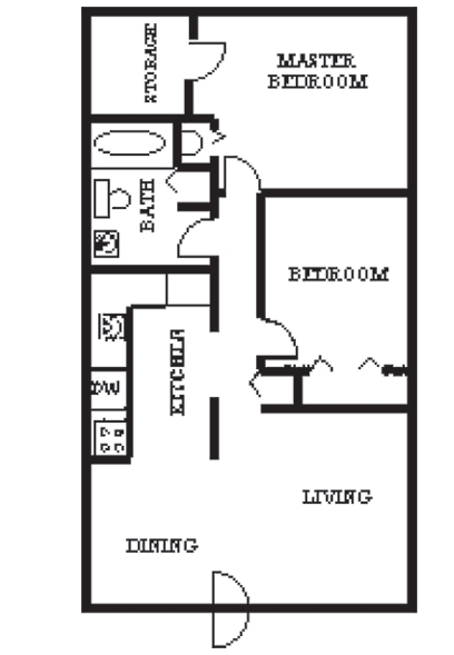 2BR/1BA - Gracie Park Apartments