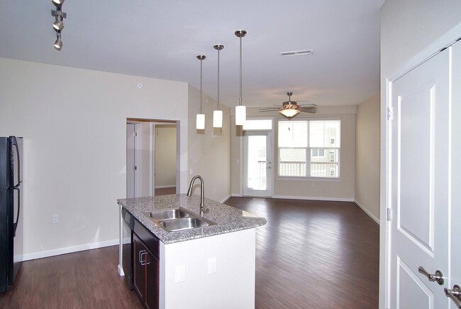 Open Floor Plan Kitchen and Living Area - Reveal on Cumberland Apartments