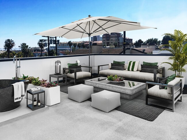 Spacious rooftop deck space for lounge area, hot tub, perfect hangout with friends & family - 1136 18th St