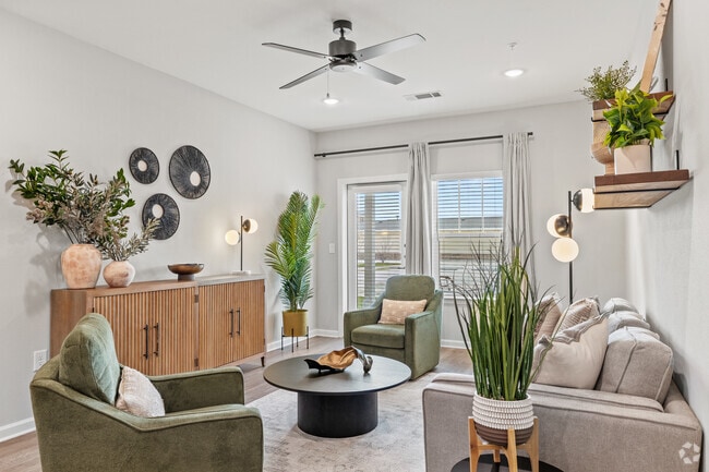 2BR, 2BA - 1,195SF - Living - Whispering Pointe Apartments