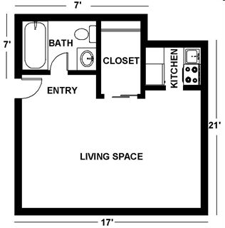Studio - Bristol Apartments