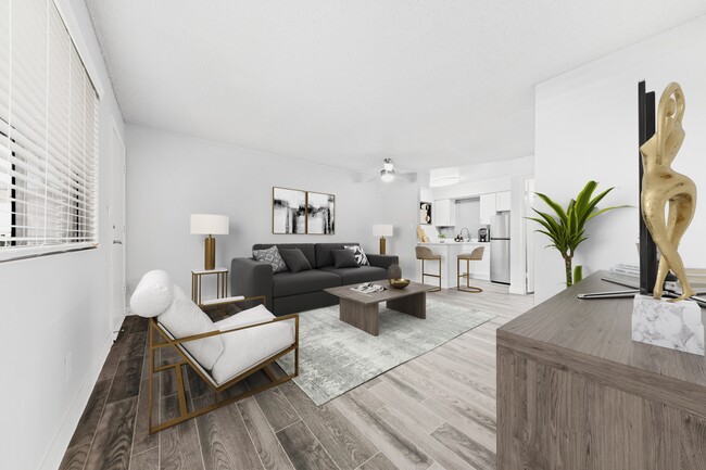 Estudio - 404SF - Sala de estar - The Enclave Apartment Homes