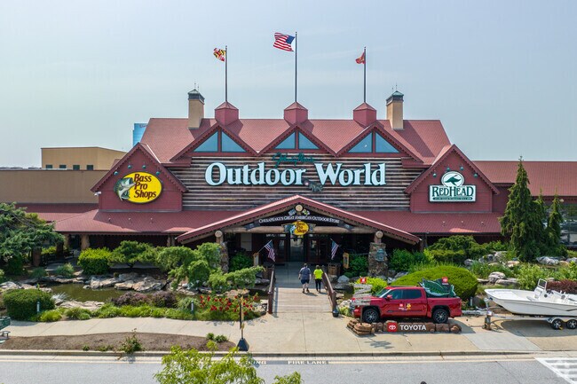 If you're looking for outdoor gear, Severn has a Bass Pro Shop.