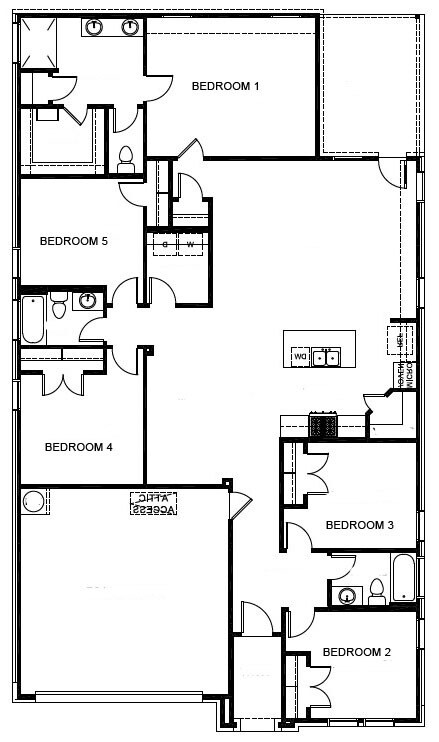 El dormitorio 2 está en alquiler - 2309 Kendolph Dr