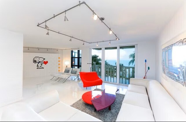 Sala de estar - 1111 Crandon Blvd