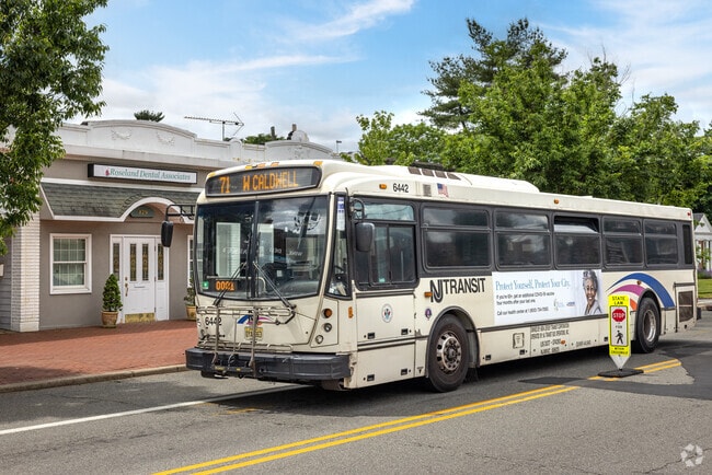 Roseland is served by the NJ Transit bus service which runs between Newark and West Caldwell.