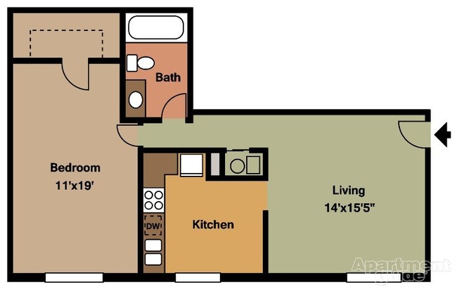 Forester Floor Plan - The Meadows of Gahl Terrace Apartments