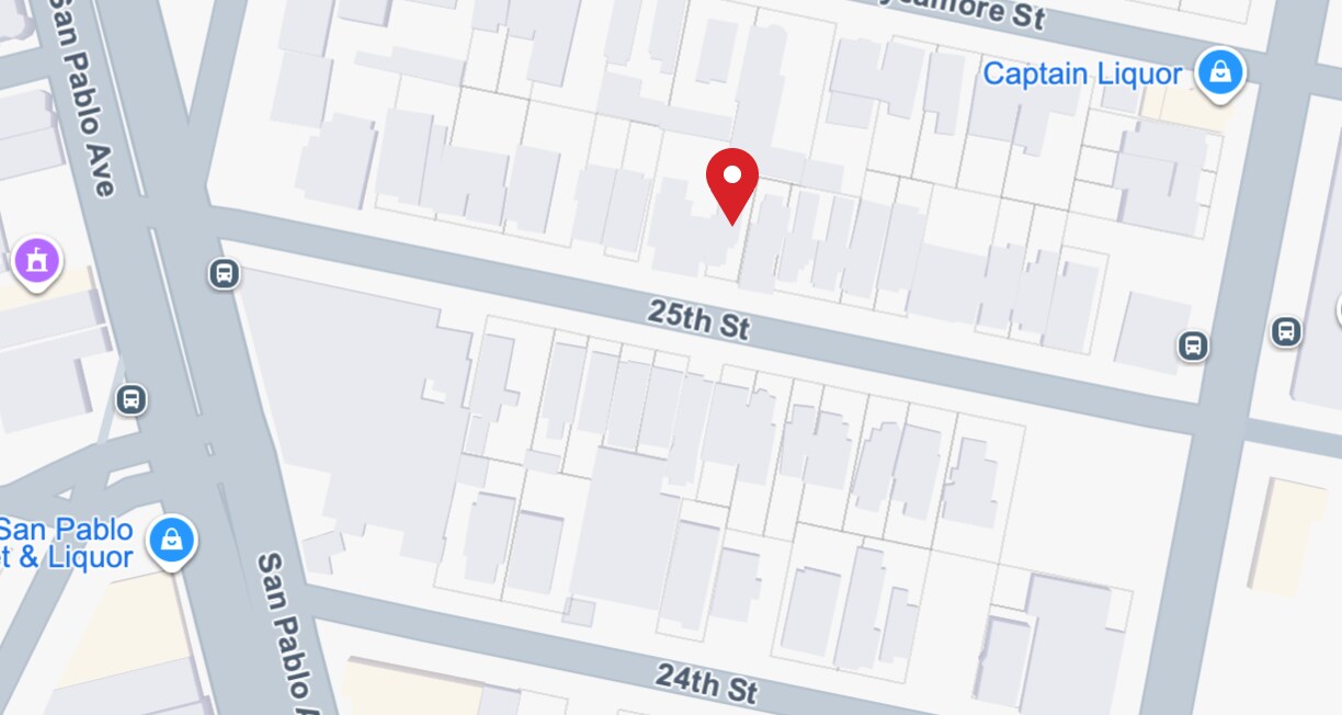 Bus stops on each corner - 696 25th St