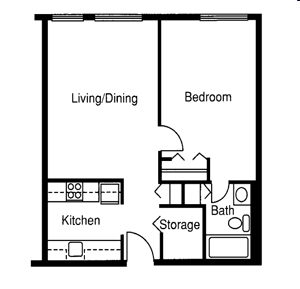 1HAB/1BA - Annie B. Rose Apartments