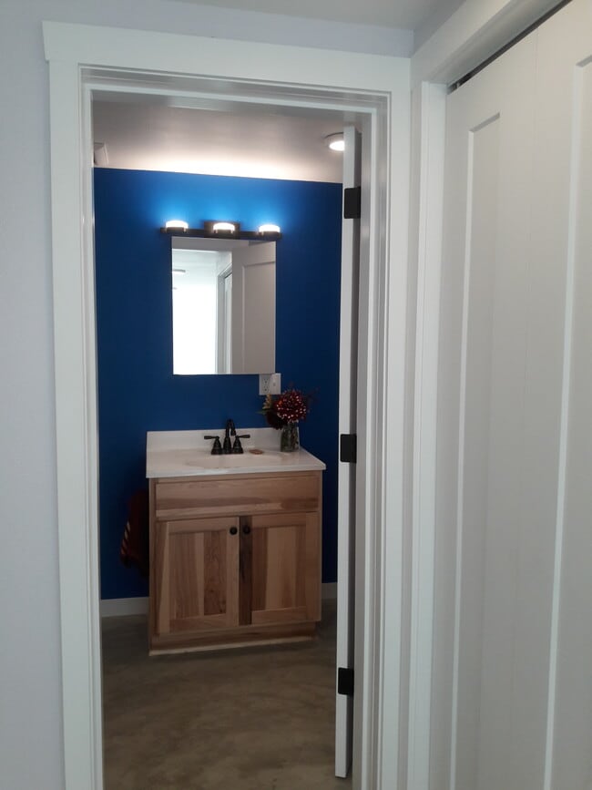 Bathroom from open living &amp; kitchen space - 7003 NE Everett St