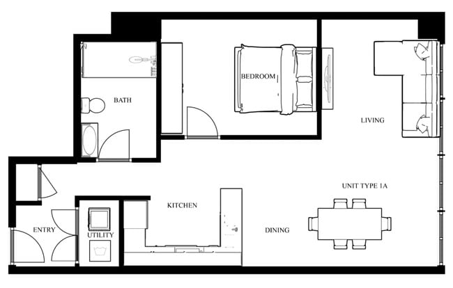 Small 1 BD 1 BR - The Deneau