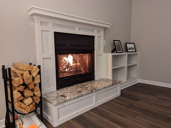 Fireplace has an adjustable book case! - 1109 Scott Alan Cir