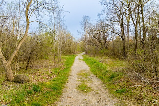 Walking trail at Whitmore Lake Preserve.