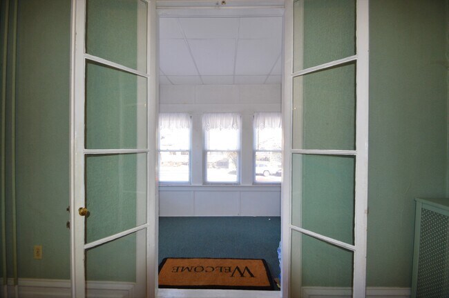 Looking out at the sun porch - 226 Broadway