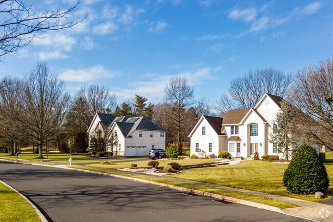 Horsham, PA offers homes with large lots and two car garages.