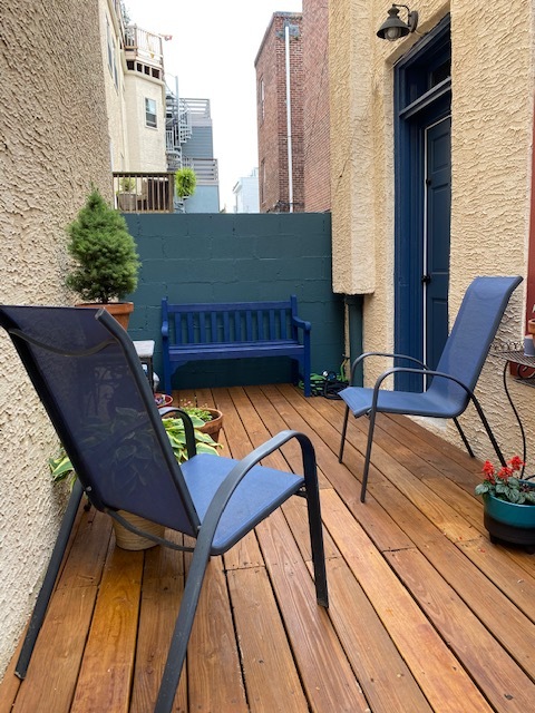 Deck off kitchen door - 979 N Lawrence St