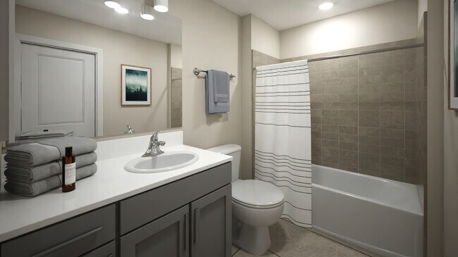 El Exchange en la estación de Spring Hill - Representación del baño - The Exchange at Spring Hill Station